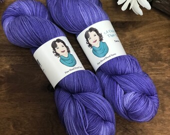 Hand dyed 80/20 Sock Yarn "Chasing Lilacs"