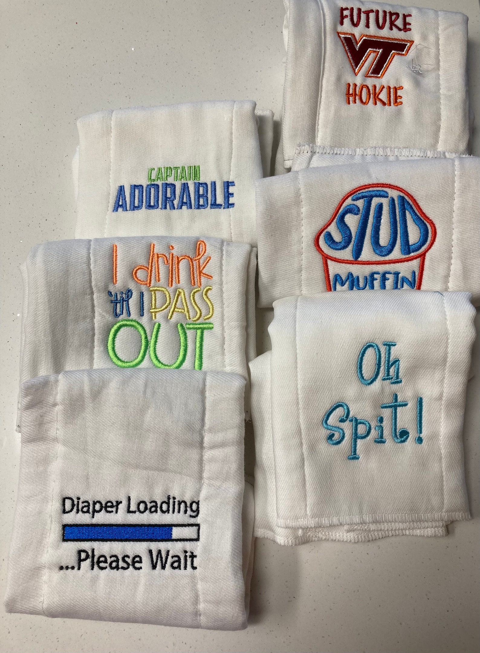 Cloth Diaper Burp Cloth Sayings Embroidered Burp Cloths Etsy