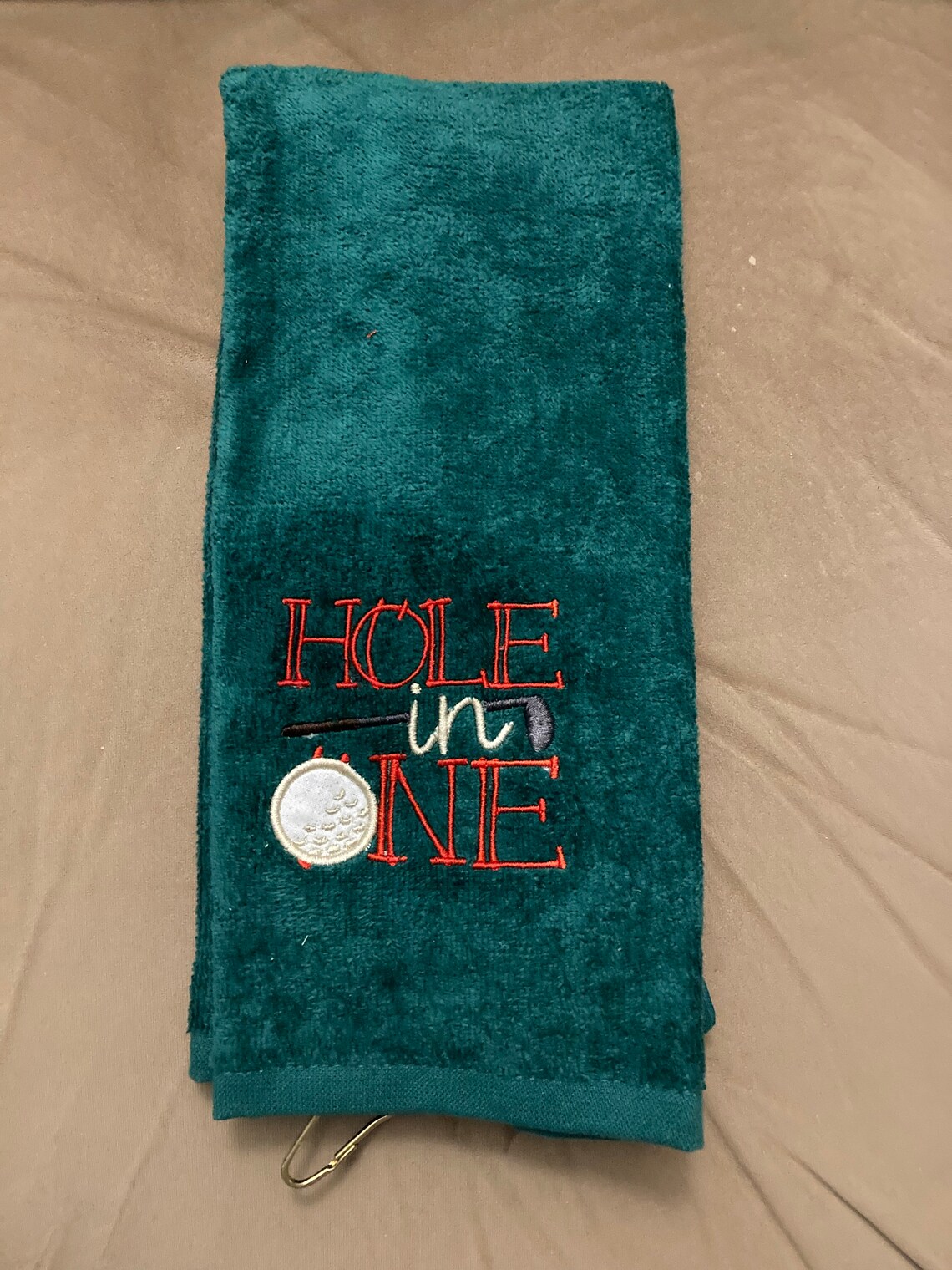 Personalized Hole in One Golf Towel Hole in One Gift Etsy