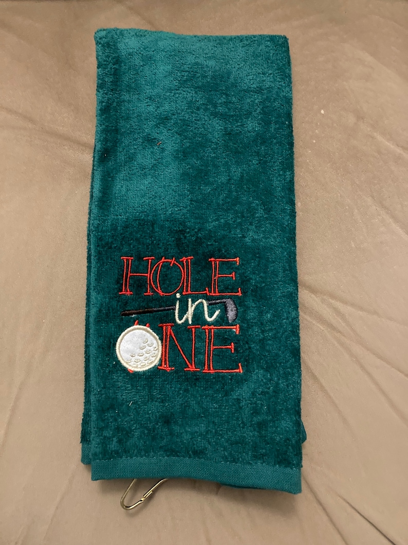 Personalized Hole in One Golf Towel Hole in One Gift Etsy