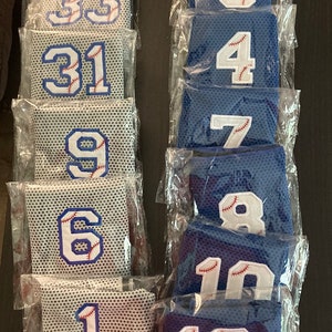 Embroidered Baseball Numbers Cooling Towels, softball cooling towels, Personalized baseball cooling towels with jersey number image 1