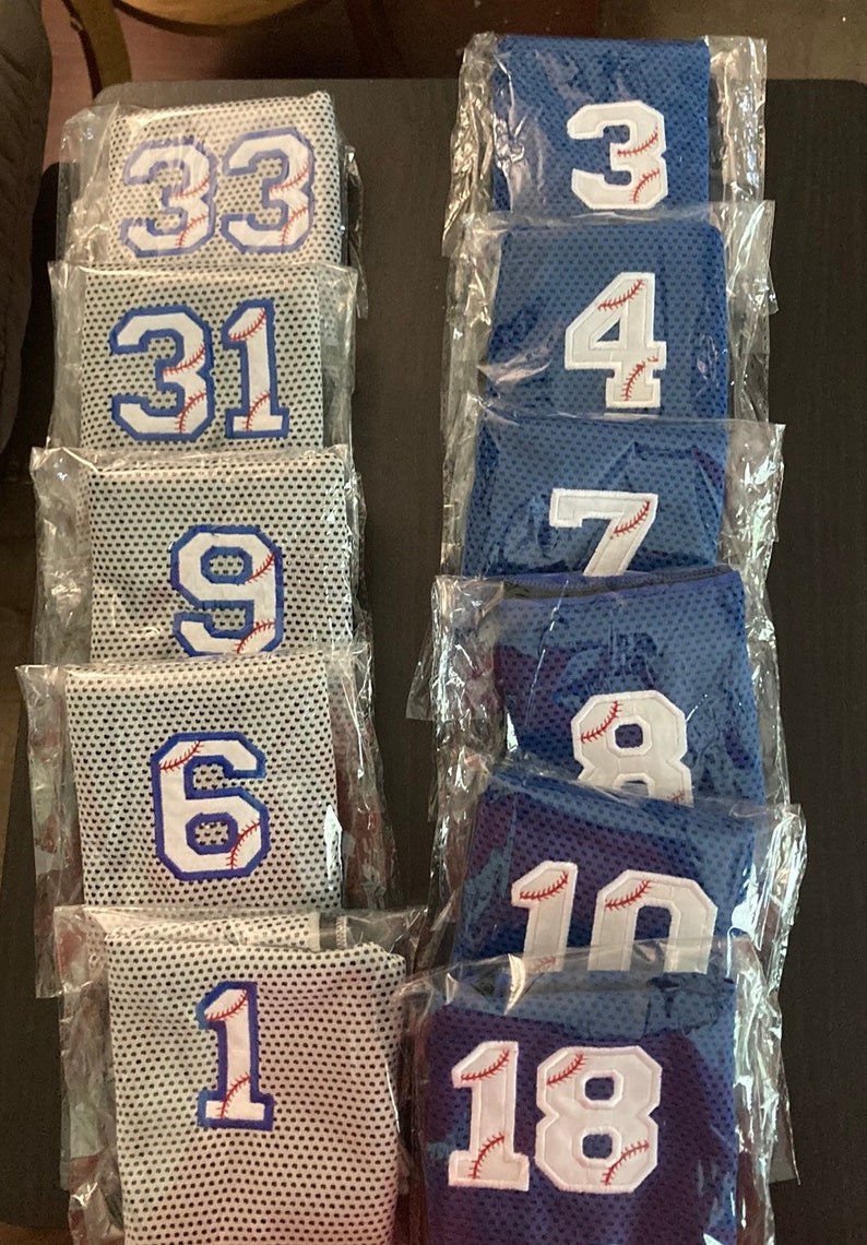 Embroidered Baseball Numbers Cooling Towels, softball cooling towels, Personalized baseball cooling towels with jersey number image 1