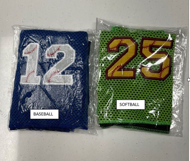 Embroidered Baseball Numbers Cooling Towels, softball cooling towels, Personalized baseball cooling towels with jersey number image 4