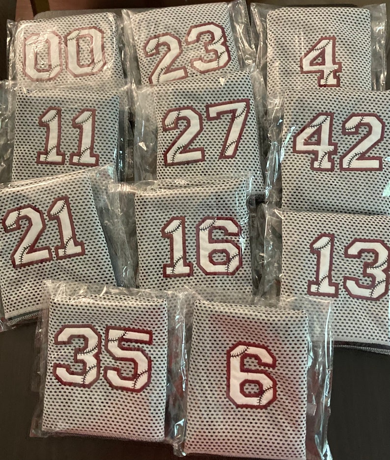 Embroidered Baseball Numbers Cooling Towels, softball cooling towels, Personalized baseball cooling towels with jersey number image 2