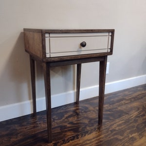 Mid Century Nightstand or Side Table with Drawer