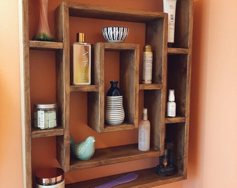 Wall Hanging Shelf with Unique Retro Design