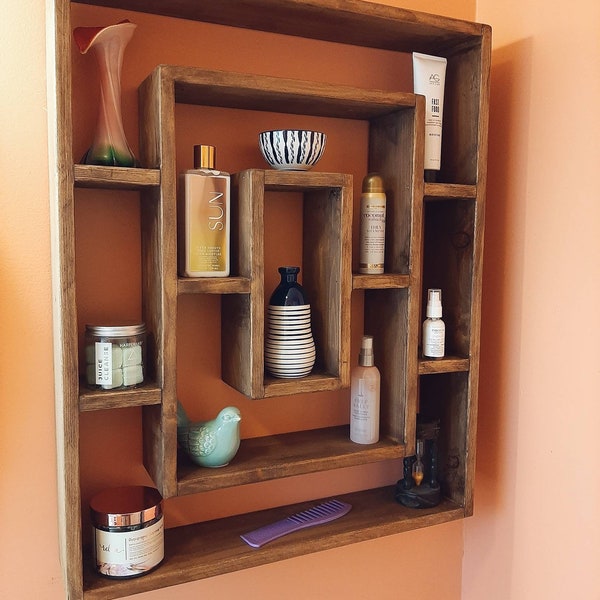 Wall Hanging Shelf with Unique Retro Design