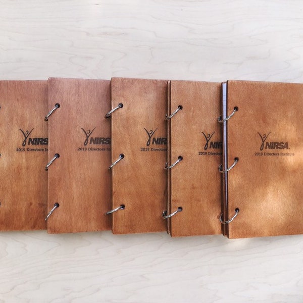 Personalized Wood Journal Notebook or Binder for use as Recipe Book Guest Book Songwriting Book Diary and More