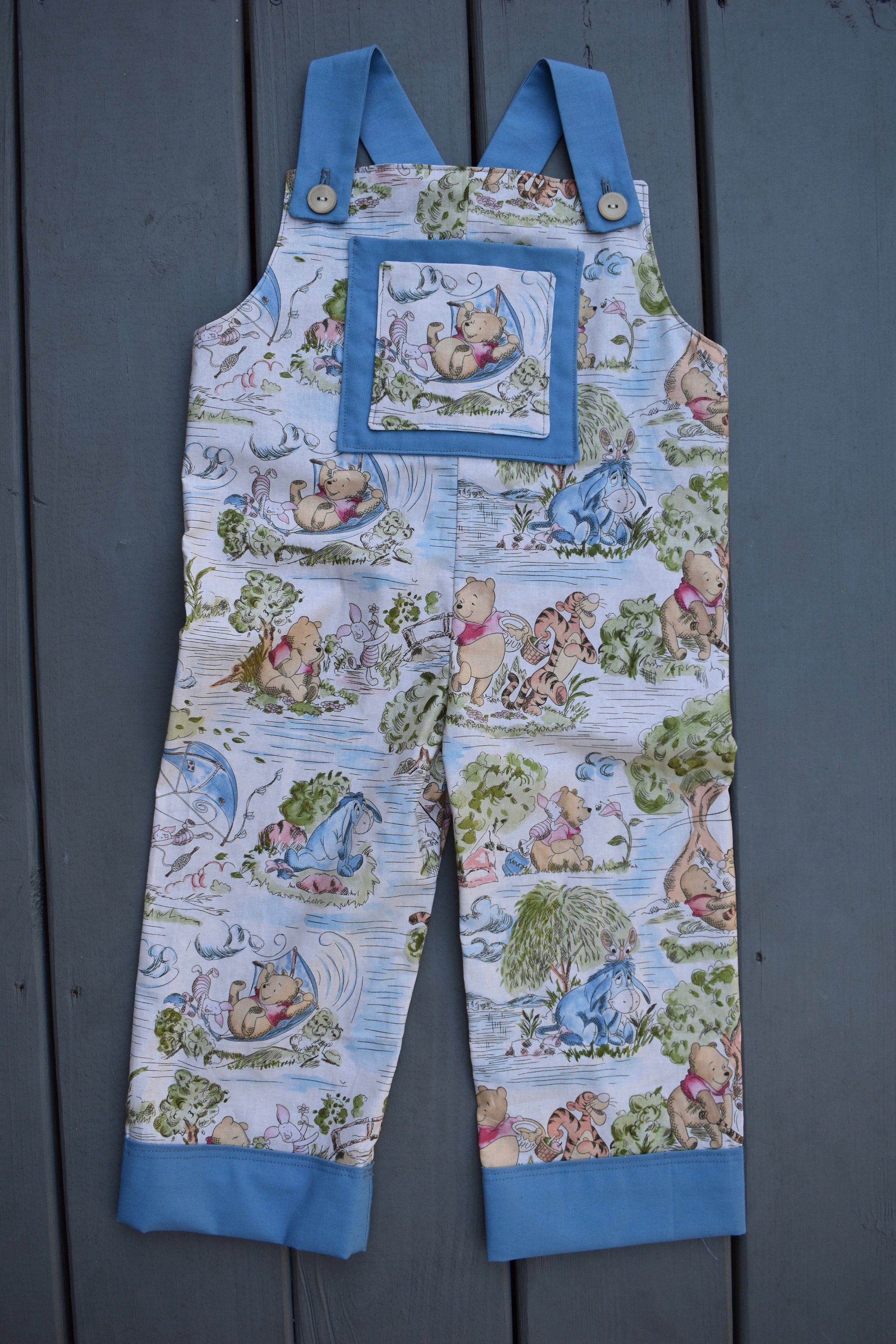 Toddler Boy Winnie the Pooh Overalls Size 2T Etsy