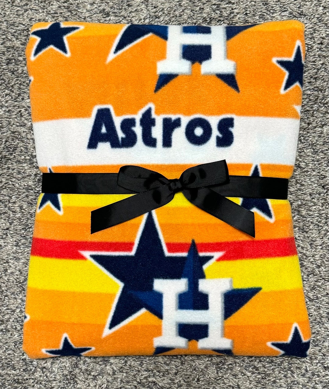 Houston Astros Baseball No Sew Fleece Blanket, Houston Baseball Blanket