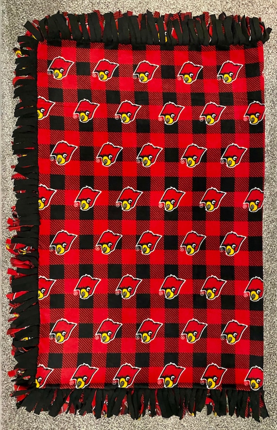louisville cardinals fleece blanket