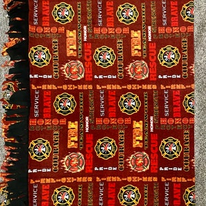 Firefighter No Sew Fleece Blanket, fireman blanket, firefighter throw blanket, firefighter gifts, fireman throw blanket, gifts for fireman