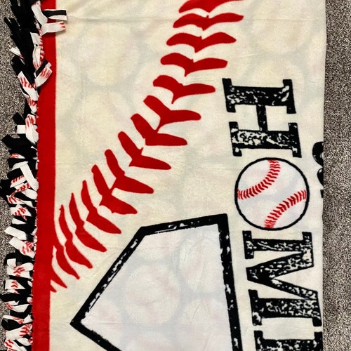 Baseball No Sew Fleece Childrens Blanket Etsy