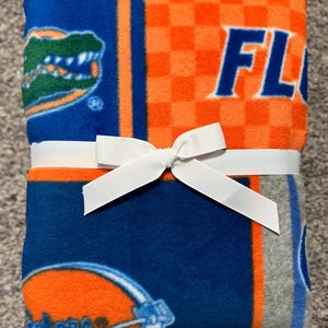 Handmade Florida Gators Fleece Blanket: Buffalo Plaid Fan Gear