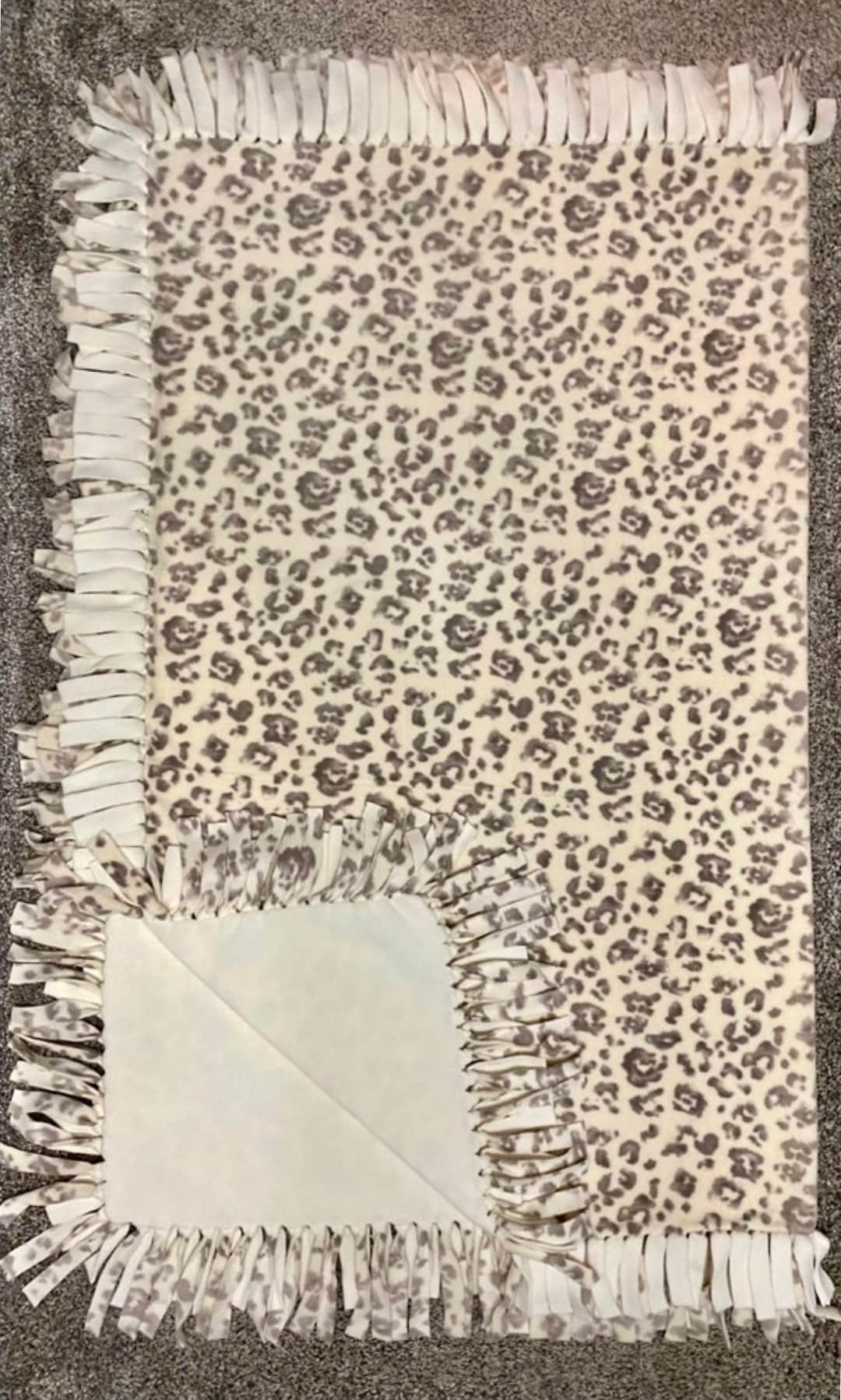 Cheetah Print No Sew Fleece Blanket, Cheetah Print Throw Blanket