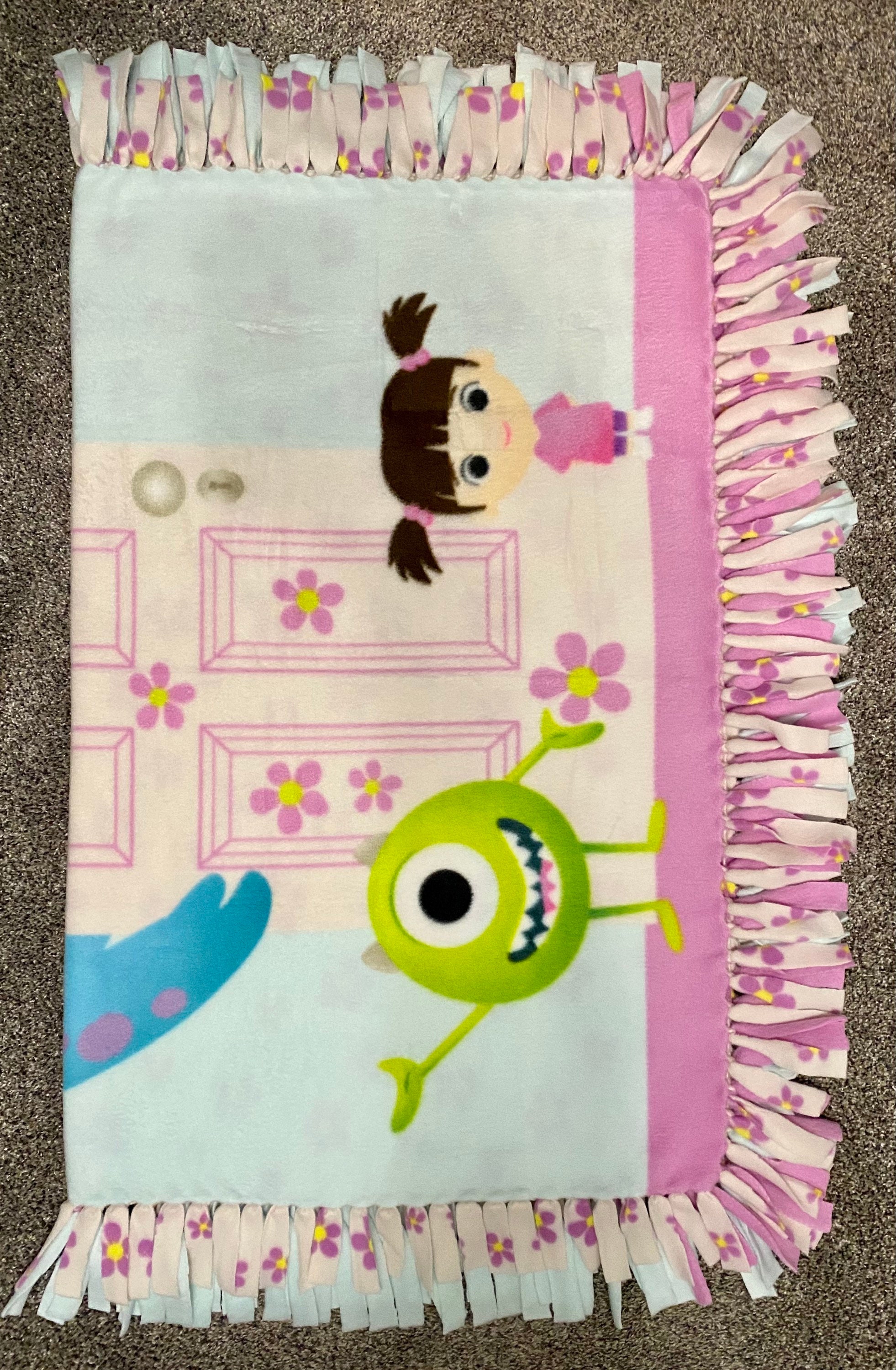 Monsters Inc. Fleece No Sew Blanket Etsy