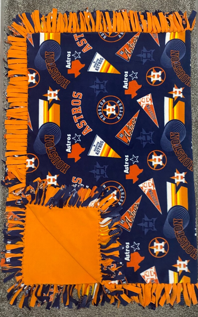 Houston Astros Baseball No Sew Fleece Blanket Etsy