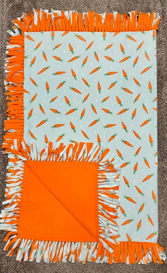 Easter Bunny Carrots Holiday No Sew Fleece Blanket Easter Blanket Easter Theme Blanket Gifts for Children at Easter Easter Bunny Blanket Etsy Canada
