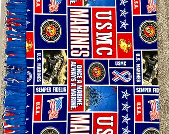 Marine Corp Military No Sew Fleece blanket, United States marine corp, marines corp blanket, United States  marine throw blanket, gifts