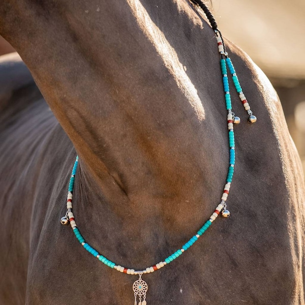 rhythm beads for horses//horse rhythm bead necklace,horse tack,horse accessories,native American beads,natural horsemanship,horse beads