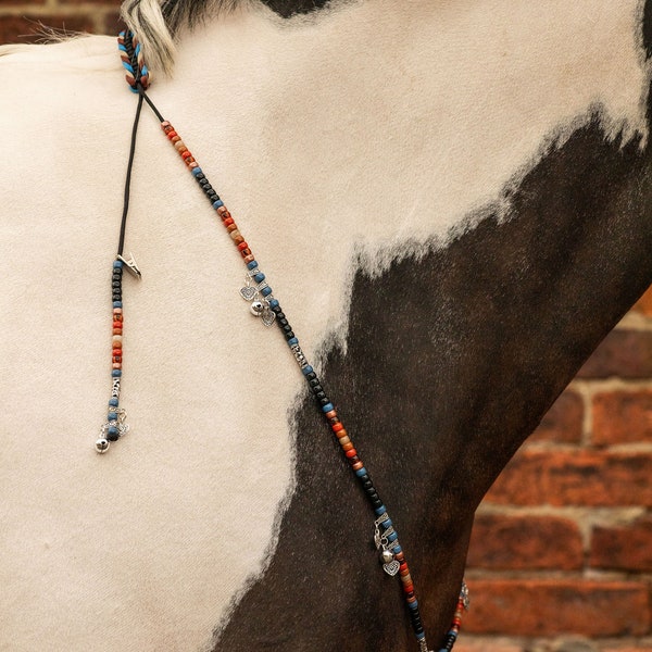 Rhythm Beads For Horses//rhythm bead necklace,equine rhythm beads, horse tack accessories,native American beads,speed beads,trail beads,pony