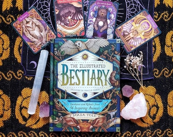 The Illustrated Bestiary book + 36  Oracle Cards