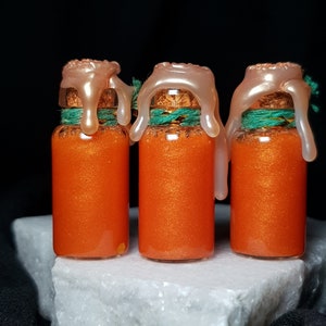 ORANGE Color Magic Potions Oranje ,mini snowglobe potions, heketa image 3