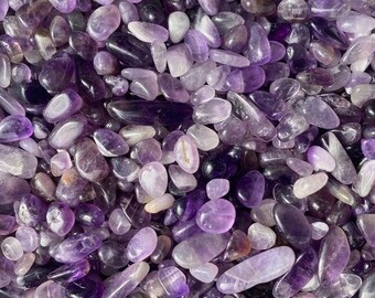 Amethyst - Amethist- Chips , mini crystals, gemstone bag