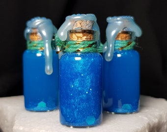 BLUE - Color Magic Potions - Blauw ,mini snowglobe potions, heketa -