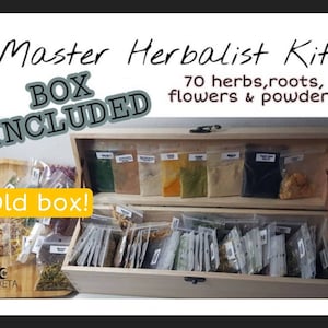 MASTER HERBALIST KIT ~ 70 herbs, flowers, spices, powders etc, black salt.  magical use and food grade!