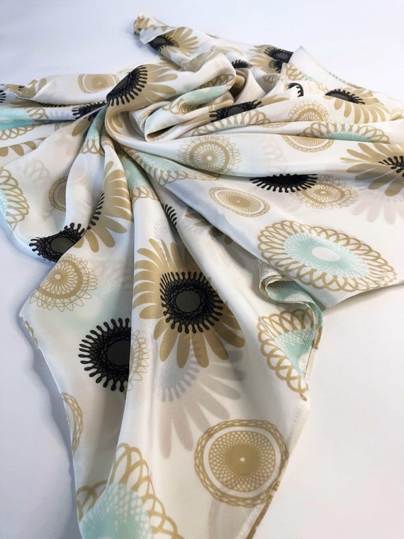 ECHO XL silk scarf/wrap in a GORGEOUS retro Bohemi