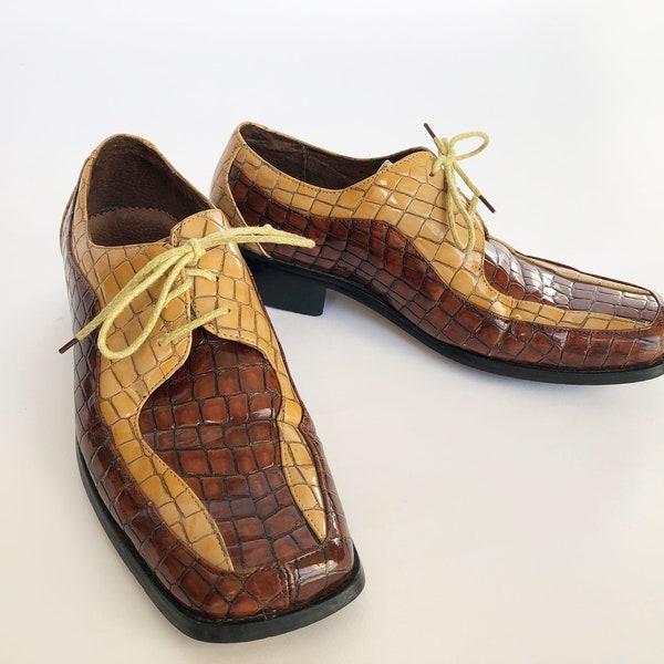 Sevasta Italiano NY Milan Leather uppers faux alligator mens shoes