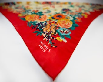 Hermes of Paris Silk floral and butterfly scarf "Read item details"