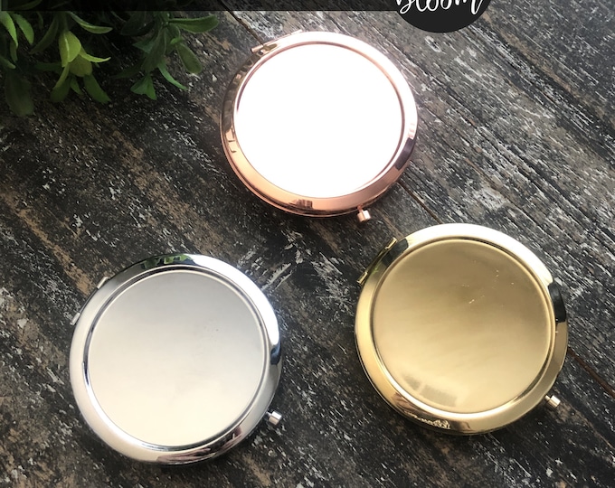 Blank Compact Mirror Highquality Push Button Compact Blank Folding Mirror DIY Compact Mirror Etsy