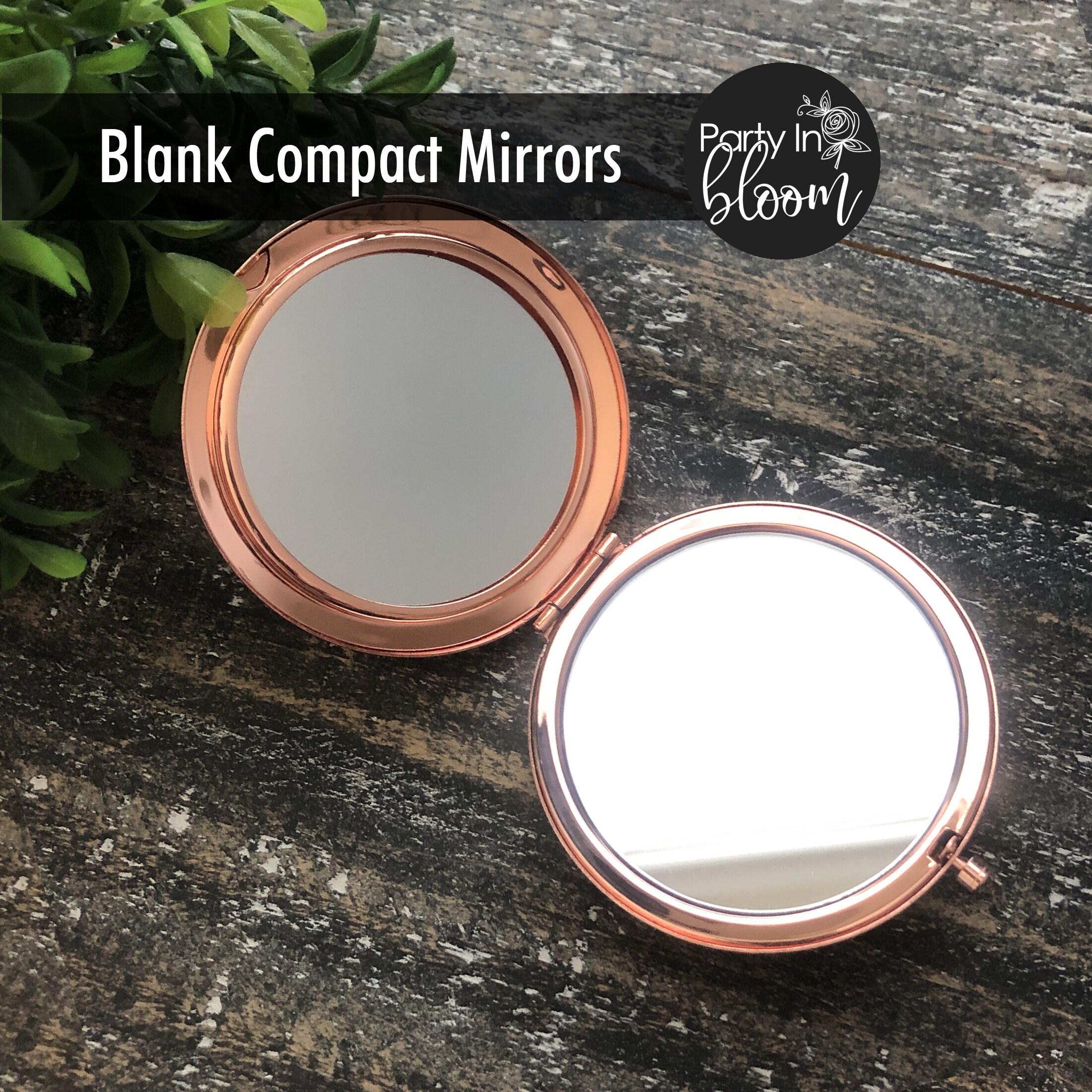 Blank Compact Mirror Highquality Push Button Compact Etsy