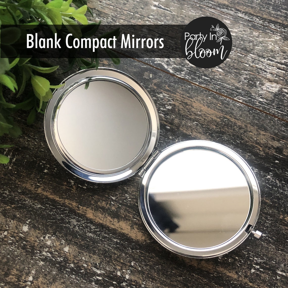 Blank Compact Mirror Highquality Push Button Compact Etsy