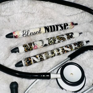 Leopard & Flower Nurse Ink Pen Set