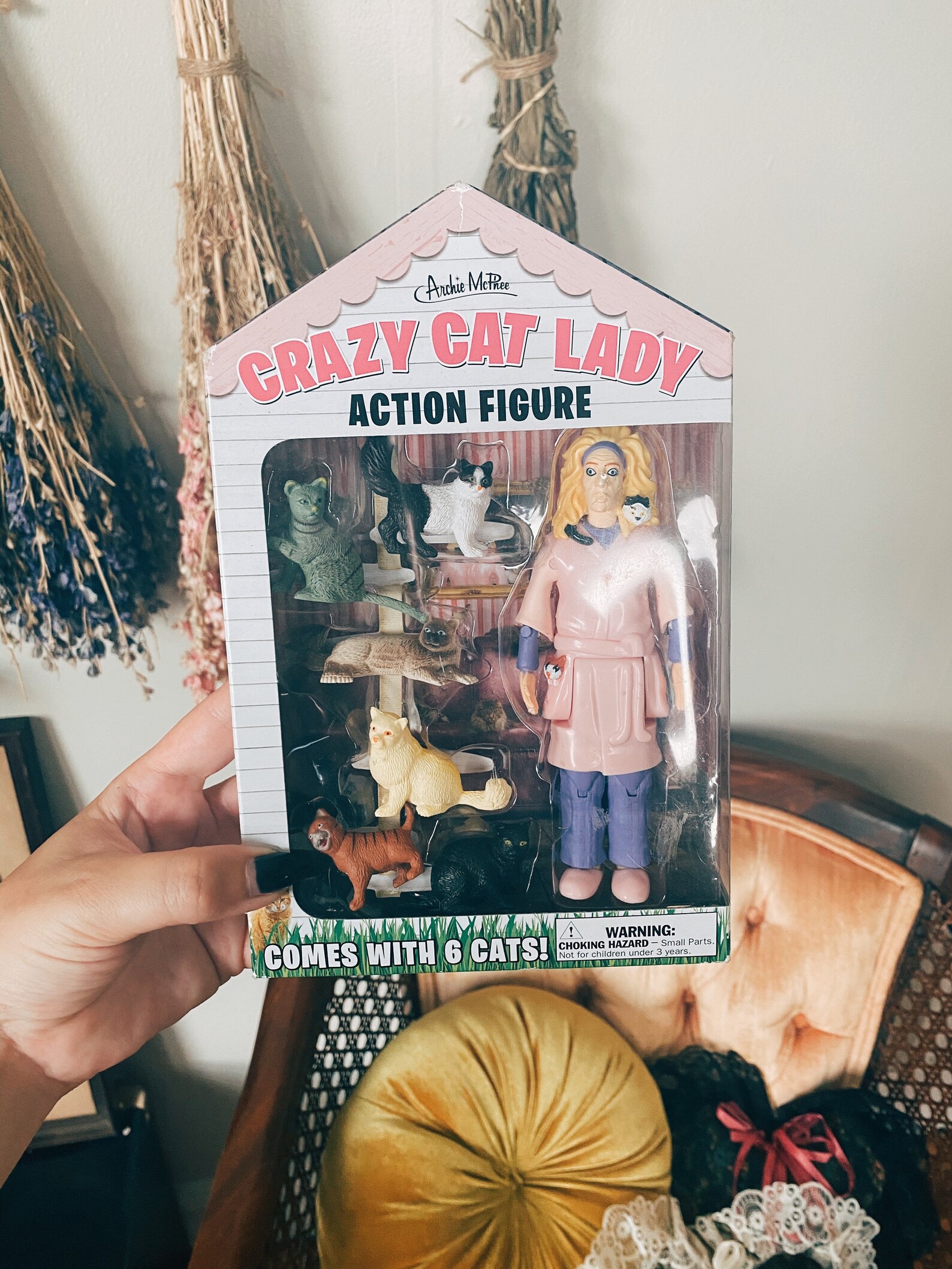 Archie McPhee Crazy Cat Lady Kittens Doll Figurines Etsy
