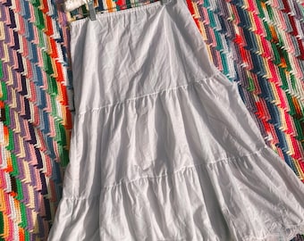 Vintage Mel Lin Lingerie Slip White Lace Trim Skirt 30 32 Waist