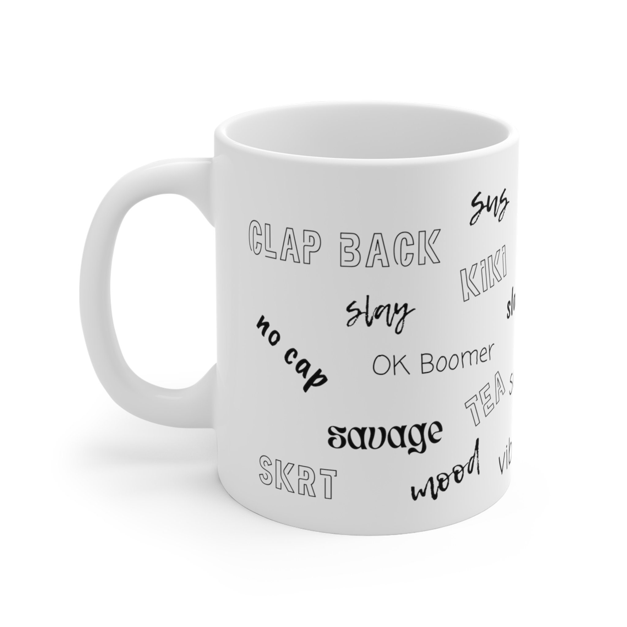 Gen Z Slang 2023 Funny Mug Generation Z Slang Words Ceramic Mug 11oz Gift for Her Gift for Him