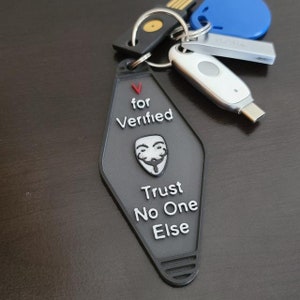 V for Verified Security Key Keyfob - 3D Model For Print Resale