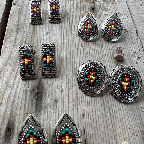 Serape Concho Studs