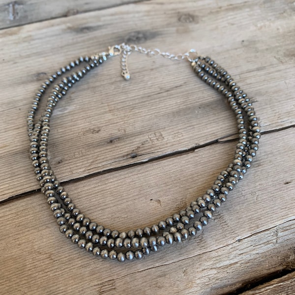 Multi Layered Navaho Pearl Choker