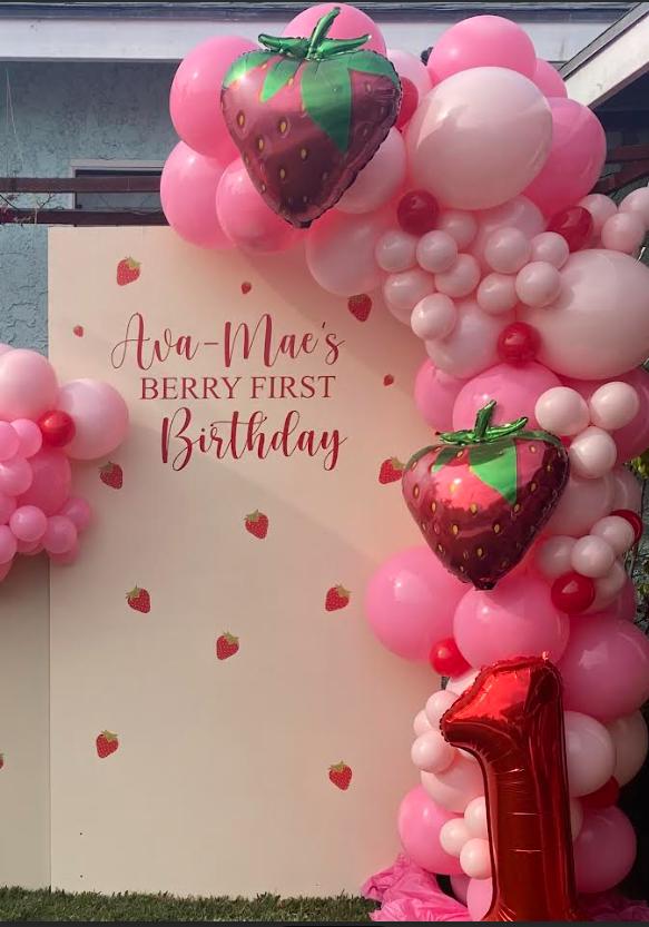 Berry First Birthday (vinyl/decal ONLY for Backdrop) - Birthday - Decal ...