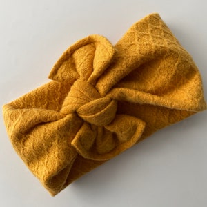 Newborn baby head wrap, Baby headband, Baby bow, Tie-on headwrap, Headwrap turban tie