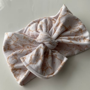 Newborn baby head wrap, Baby headband, Baby bow, Tie-on headwrap, Headwrap turban tie