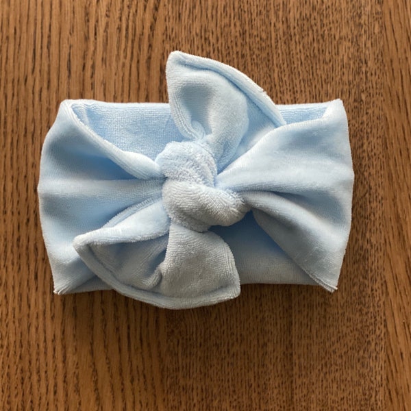 Newborn baby head wrap, Baby headband, Baby bow, Tie-on headwrap, Headwrap turban tie