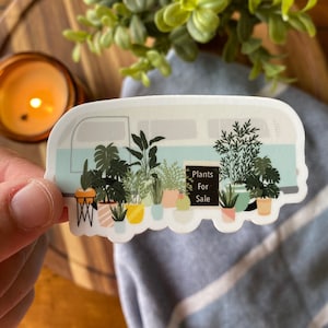 Bestelwagen plantenverkoop Sticker | sticker voor kasplanten | plantensticker | cadeaus voor vriend | cadeaus voor plantenmama | cadeaus voor plantenliefhebbers