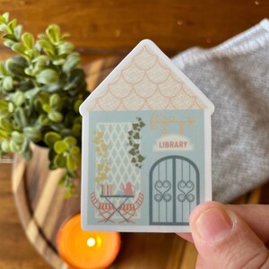 Library Sticker | book love sticker | pink sticker | gifts for girlfriend | gifts for friend | Bookish sticker