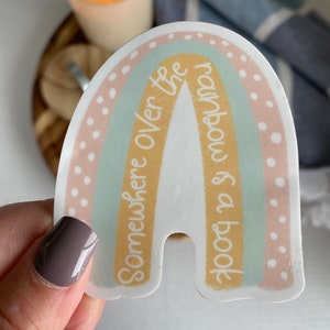 Rainbow sticker | Bookish Sticker Gifts for Book Lover|Gifts for Librarians|Book Sticker|Gifts for Book Lovers|Hydroflask Stickers